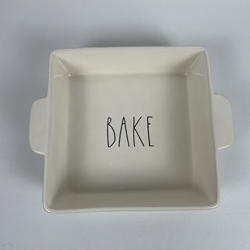Rae Dunn "Bake" Square Casserole Dessert Baking Dish Pan